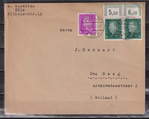 Deutsches Reich 1930 Nr 444 Walze Brief