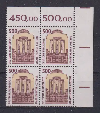 Bundesrep. Deutschland 1993 Nr 1679 ** 4er-Bl. Postfrisch / **