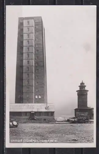 [Echtfotokarte schwarz/weiß] Grosser Feldberg i. Taunus 831m. 