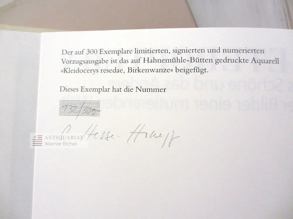 Cornelia Hesse-Honegger, Heteroptera. Das Schöne und das Andere oder Bilder einer mutierenden Welt - signiert und limitiert - Vorzugsausgabe mit Beilage 2