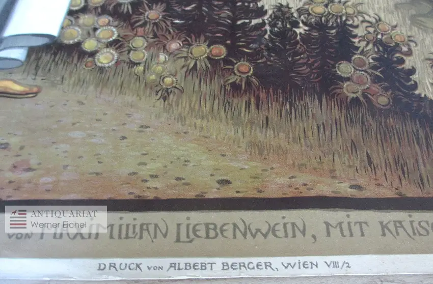 Maximilian Liebenwein, St. Barbara - Künstler-Steinzeichnung, künstlerischer Wandschmuck, Lithographie 2