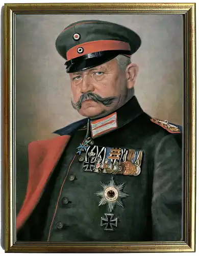Paul von Hindenburg um 1915, großer Giclédruck, gerahmt 33x43cm