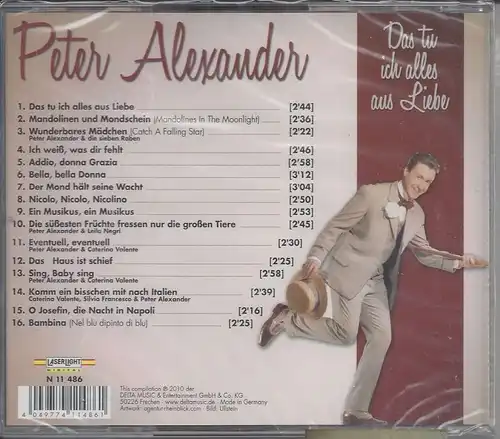 Das Tu Ich Alles aus Liebe, Alexander Peter, CD