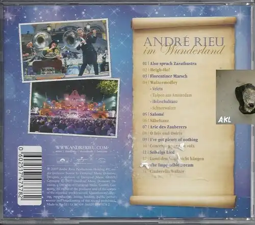 Andre Rieu im Wunderland 1, CD