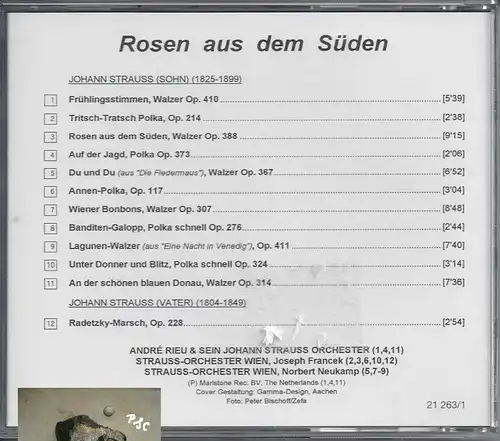 Rosen aus dem Süden, CD