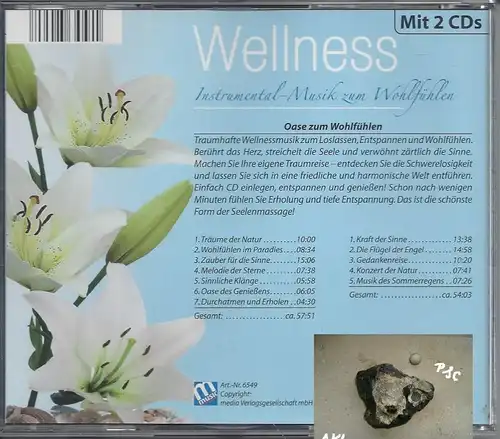 Wellness, Instrumental Musik zum Wohlfühlen, blau, CD