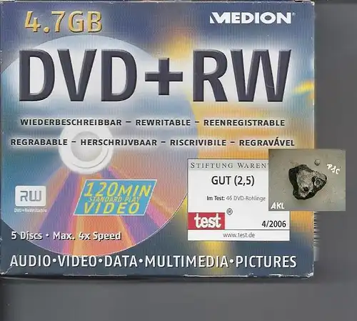 DVD und RW, 5 stück, leer