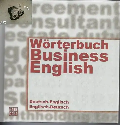 Wörterbuch Business English, Deutsch Englisch, Englisch Deutsch