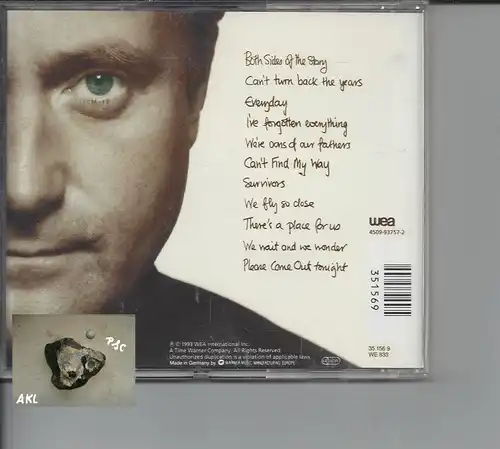 Phil Collins, Both Sides, CD