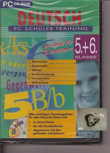 Deutsch PC Schüler Training 5 und 6 Klasse, CD-Rom