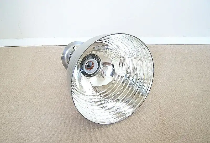Zeiss Ikon Industrielampe Lampe Atelierlampe Bauhaus verspiegelt, Adolf Meyer 2