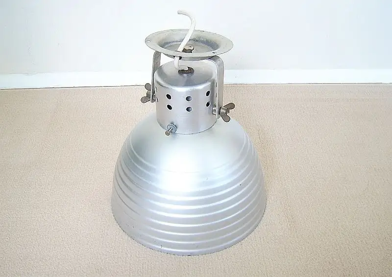 Zeiss Ikon Industrielampe Lampe Atelierlampe Bauhaus verspiegelt, Adolf Meyer 4