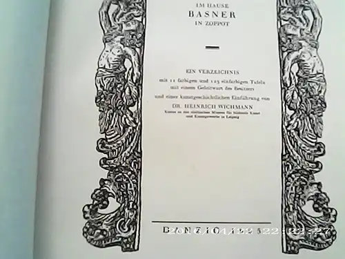 Graphische Anstalt Ganymed,Berlin Basner,Friedrich: Kunst und Kunsthandwerk im Hause Basner. 