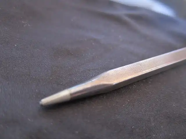 feiner Damen Drehbleistift mit Öse , incl. Mine, viereckig, guillochiert, Silber 800 gepunzt 2