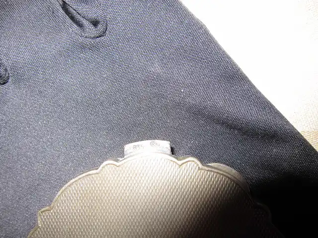 Puderdose mit Spiegel & Pad vollständig, Silber 835 guillochiert um 1927 7