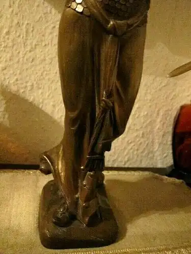 Original JAEGER Broncestatue "Salome" SIGNIERT, Berlin Jugendstil, um 1900 ³