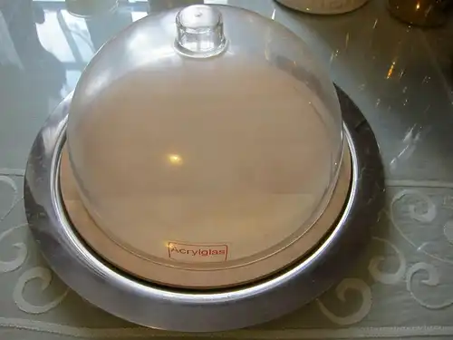 WMF " Scala " Sushihaube Käsehaube Platte Teller Edelstahl 18/10 unbenutzt