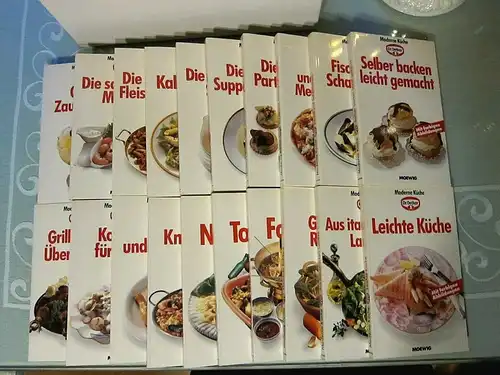 Dr. Oetker " Moderne Küche " 20 x Kochbuch a' 160 Seiten = 3200 Seiten !!!