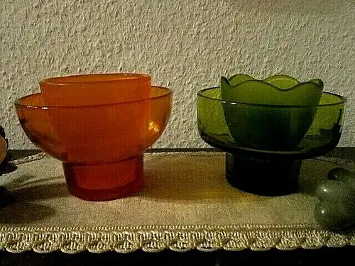 PARTYLITE Pillarkerzen Teelichthalter Herbst FANTASIA grün P9029 & orange P9030