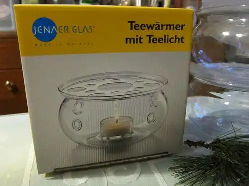 JENAER Glas Teestöfchen Rechaud rund " Collection " 1990 No.2