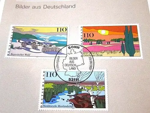 ERSTTAGSBLATT Sonderpostwertzeichen-Serie "Bilder aus Deutschland" 33/1997,TOP