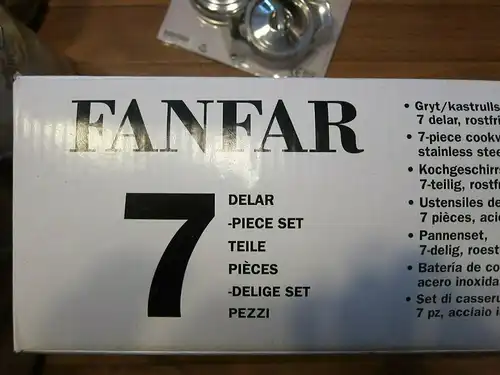 IKEA  FANFAR / DUKTIG 13- tlg. TOPFSET Pfannenset Edelstahl 18/8 NEU / OVP