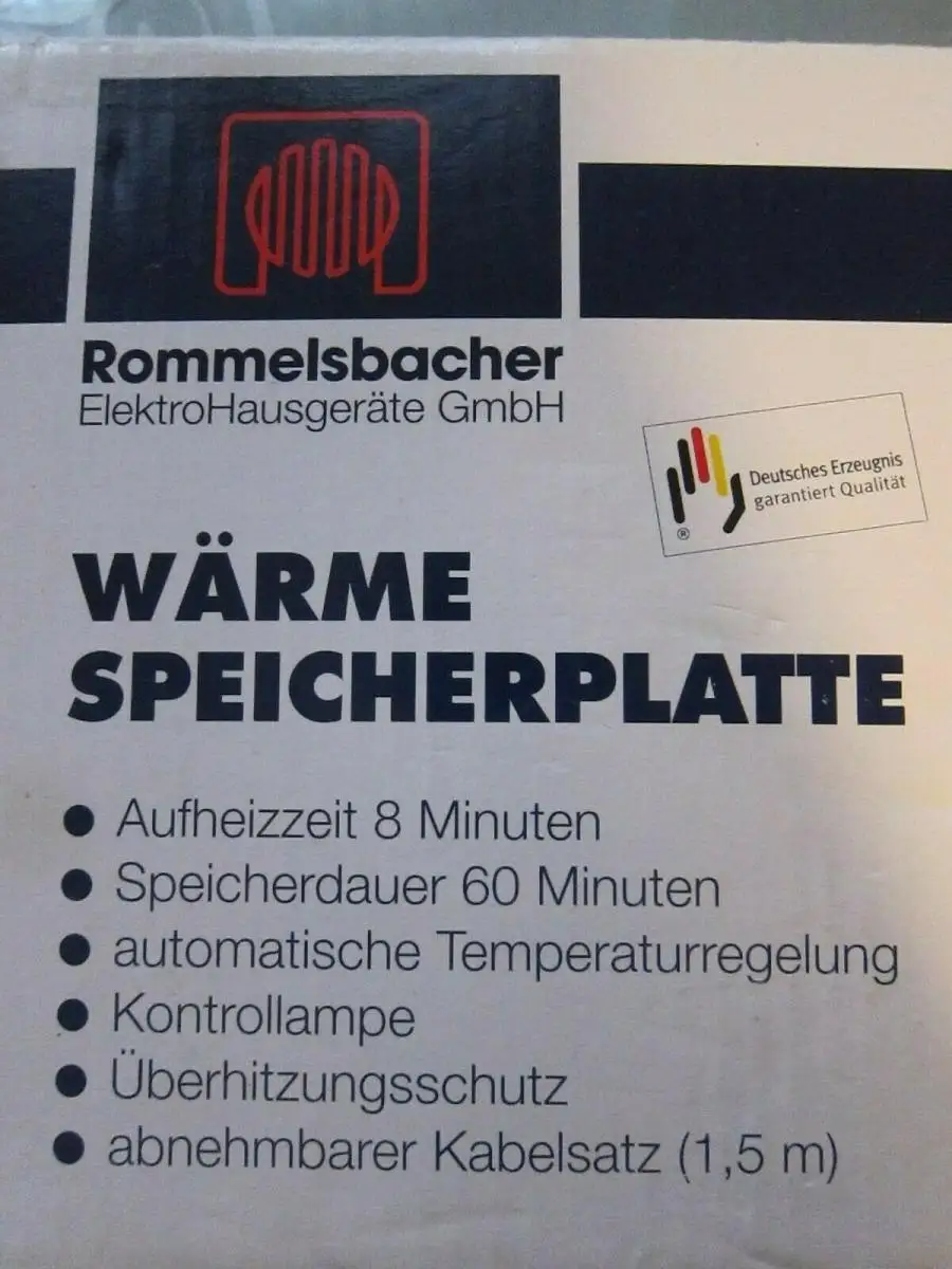 oldthing: Edelstahl & Haushalt Küche Sonstiges Schwarz WPS 857 324545638437 ROMMELSBACHER Warmhalteplatte Nr. / No.3 OVP elektrisch -