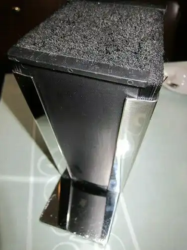 WMF Messerblock, Edelstahl poliert 18/10 Kunststoff schwarz für 8 Messer 1 Abzie