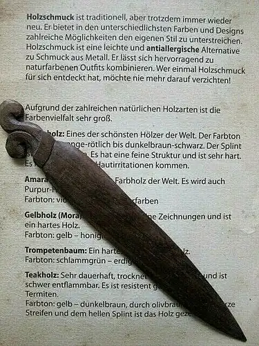 KAMM Gothic Kelte Mittelalter "Game of Thrones" HOLZ handgeschnitzt, L.18 cm