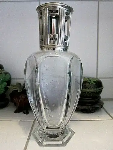 LAMPE BERGER Duftlampe Flacon " Athena " klar Silber 3585 ( Version 2010 )