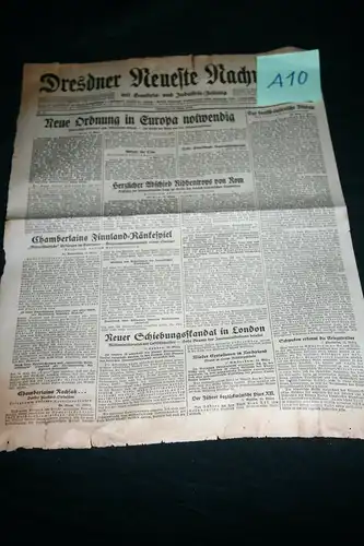 (A10) Zeitung 1940