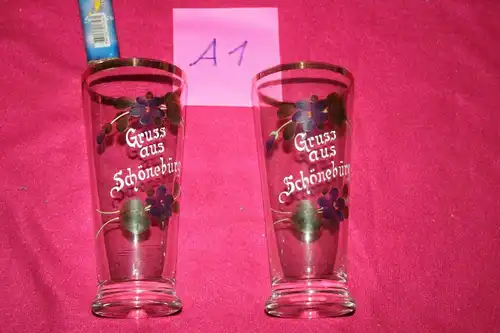 (A1) 2 Trinkgläser,emailliert
