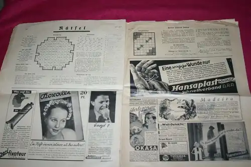 (H21) Zeitung 1938 original