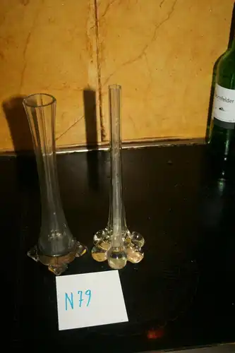 (N79) 2 Flöten-Glas-Vasen
