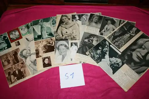 (S1) Zeitungsausschnitte Schauspieler ca.1920-1950