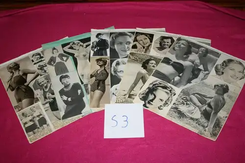 (S3) Zeitungsausschnitte Schauspieler ca.1920-1950