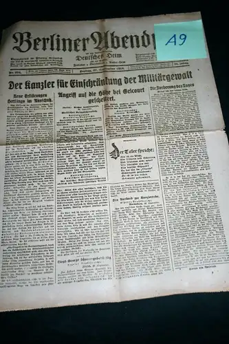 (A9) Zeitung 1918