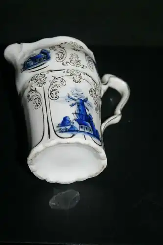 (M9) Gewürz. Behälter Porzellan ca.1900 Mühlen-Dekor