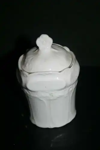 (M16) Gewürz. Behälter Porzellan ca.1900 Mühlen-Dekor