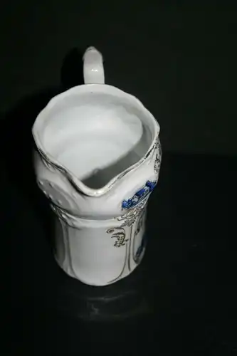 (M7) Gewürz. Behälter Porzellan ca.1900 Mühlen-Dekor