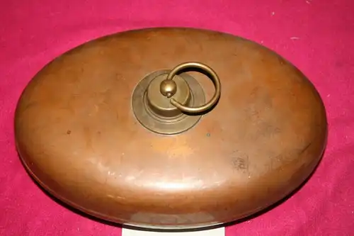 (H39) alte Wärmflasche Bronze