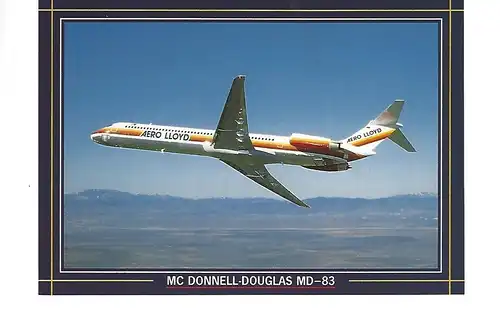 [Werbepostkarte] AERO LLOYD Mc Donnell - Douglas MD 83. 