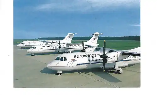 [Werbepostkarte] EUROWINGS ATR 42, ATR 72 Bae 146. 