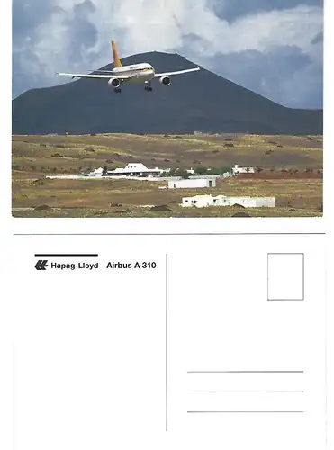 [Werbepostkarte] Hapag Lloyd Flug Airbus A310. 