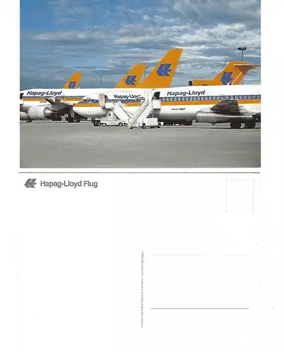 [Werbepostkarte] Hapag Lloyd Flug Airbus A300 / Boeing 727 / Boeing 737. 