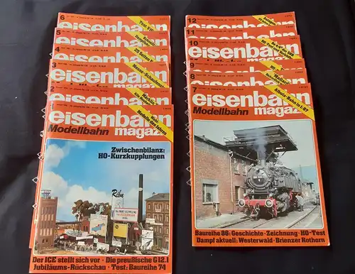 Eisenbahn-Magazin EM Jahrgang 1986 12 Hefte