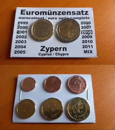KMS Euro Münzen Set Kursmünzen Satz Zypern - Neu und unbenutzt - Jahrgang 2008