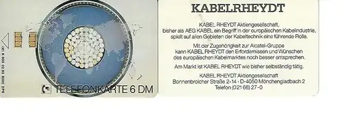 Telefonkarte Kabelrheydt - Auflage 6.000 Stück