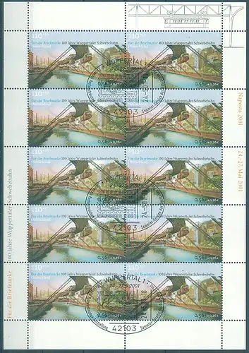 Bundesrep. Deutschland Nur Hauptgebiet 2001 Nr 2171II Sonderstempel 2171