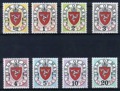 GB - Isle of Man Portomarken 1973 Nr 1/8I Postfrisch / ** 1/8